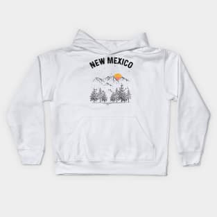 New Mexico State Vintage Retro Kids Hoodie